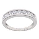 9ct White Gold Cubic Zirconia Half Eternity Ring