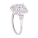 9ct White Gold 0.70ct Diamond Cluster Ring