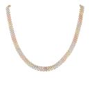 9ct Yellow Rose And White Gold Gate Chain 16"