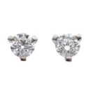 18ct White Gold 0.60ct Brilliant Cut Diamond Stud Earrings