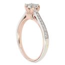 9ct White and Rose Gold 0.33ct Cluster Ring