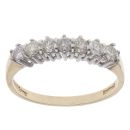 9ct Yellow Gold 0.50ct Brilliant Cut Diamond Half Eternity Ring