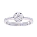 18ct White Gold 0.38ct Diamond Cluster Ring