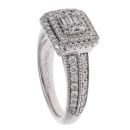 Vera Wang 18ct White Gold 0.95ct Diamond Cluster Vera Wang Ring