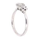 9ct White Gold 0.50ct Diamond Trilogy Ring