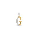 22ct Yellow Gold Initial G Cubic Zirconia Pendant