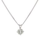 18ct White Gold 2.15ct Brilliant Cut Diamond Pendant And Chain 16"