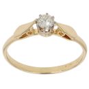 18ct Yellow Gold 0.20ct Diamond Solitaire Ring