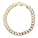 9ct Yellow Gold Curb Bracelet 9"