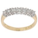 18ct Yellow Gold 0.50ct Brilliant Cut Diamond Half Eternity Ring