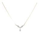 9ct Yellow Gold 0.10ct Diamond Pendant And Chain 16"