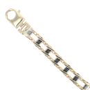 9ct Yellow And White Gold Ladder Style Bracelet 8.5"