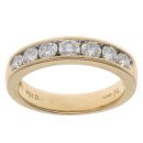 18ct Yellow Gold 0.76ct Half Eternity Ring