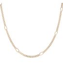 9ct Yellow Gold Curb Fancy Chain 18"