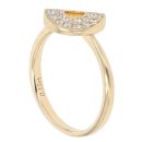 18ct Yellow Gold 0.12ct Brilliant Cut Diamond Fancy Circle Ring