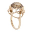 9ct Yellow Gold Smoky Quartz Single Stone Ring