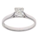 18ct White Gold 0.70ct Cushion Cut Diamond Solitaire Ring