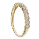 18ct Yellow Gold 0.50ct Brilliant Cut Diamond Half Eternity Ring