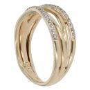 9ct Yellow Gold 0.35ct Diamond Crossover Ring