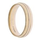 18ct Yellow and White Gold Patterned Wedding Band 5.97mm