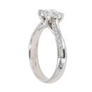 Platinum 1.20ct Princess And Brilliant Cut Diamond Solitaire Ring