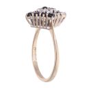 9ct Yellow Gold Sapphire And Cubic Zirconia Stone Set Ring