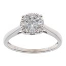 9ct White Gold 0.50ct Diamond Cluster Ring