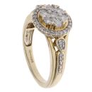 9ct Yellow Gold 0.56ct Diamond Cluster Ring