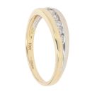 18ct Yellow And White Gold 0.18ct Diamond Half Eternity Ring