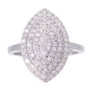 9ct White Gold 0.50ct Diamond Single Cut Cluster Ring