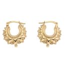 Silver Gold Plated Gypsy Creole Earrings