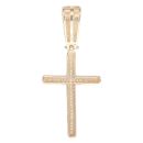 9ct Yellow Gold Cubic Zirconia Cross Pendant