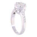 14ct White Gold 1.15ct Diamond Cluster Ring