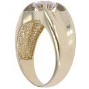 9ct Yellow Gold Cubic Zirconia Signet Ring