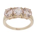 9ct Yellow Gold 0.05ct Diamond And Morganite Ring