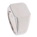 Silver Plain Signet Ring By Icesia Gents