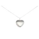 Silver Heart Locket And Chain 18"