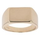 9ct Yellow Gold Plain Rectangular Signet Ring