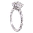 14ct White Gold 0.75ct Diamond Cluster Ring