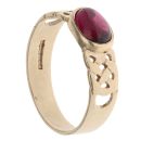 9ct Yellow Gold Ruby Cabochon Celtic Ring