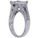 14ct White Gold 1.50ct Diamond Cluster Ring