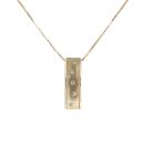 9ct Yellow Gold 0.05ct Diamond Pendant And Chain 18"