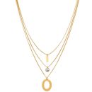 22ct Yellow Gold 3 layers chain necklace