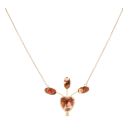 9ct Yellow Gold Agate Heart Pendant And Chain 18"