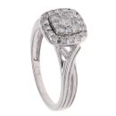 9ct White Gold 0.45ct Brilliant Cut Diamond Cluster Ring