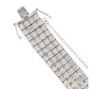 9ct White Gold 2.50ct Brilliant Cut Diamond Bracelet 6.5"