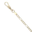 9ct Yellow Gold Figaro T-Bar Bracelet 7.5"