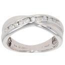 18ct White Gold 0.25ct Diamond Crossover Ring