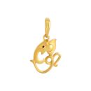 22ct Yellow Gold Om Pendant with Ganesh Design