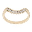 9ct Yellow Gold 0.20ct Brilliant Cut Diamond Wishbone Ring